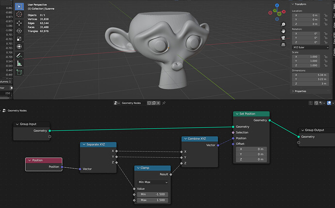 Blender 3.5: how to clamp geometry in z-direction? - Modeling - Blender ...