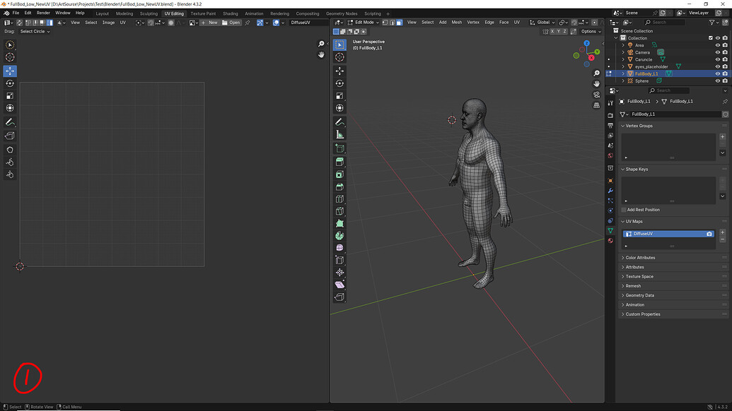 UVs not showing when selecting the UV Editing workspace? - Materials ...