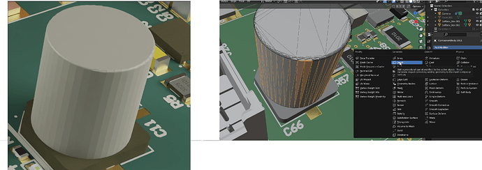add edges to cylinder blender
