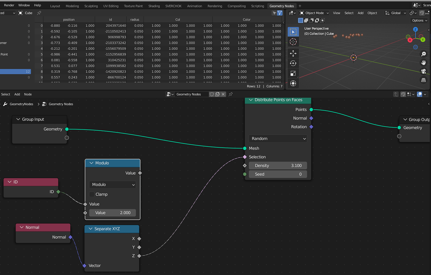 Geo-nodes (3.0) distribute points masking - Particles and Physics ...