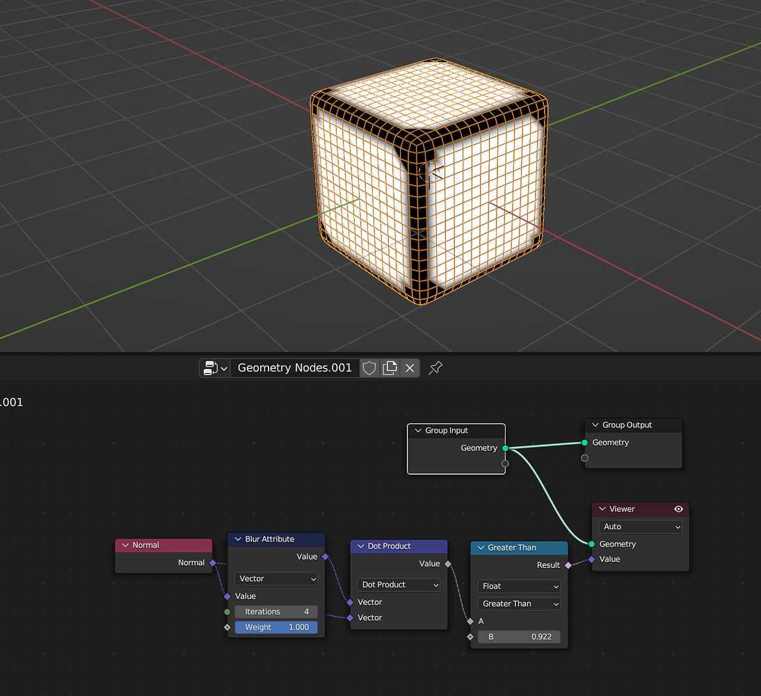 GeoNodes Points on Surface, Distance to "Edges" - Modeling - Blender ...