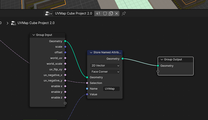 Is there a way to set the UV map of say a pipe generated in Geometry ...