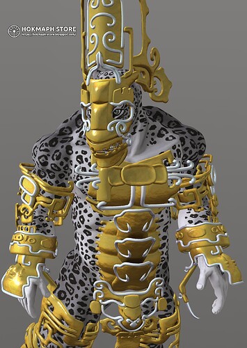 02 - Jaguar demigod - with mayan armor - hokmaphstore - ek balam - avatar - for - secondlife