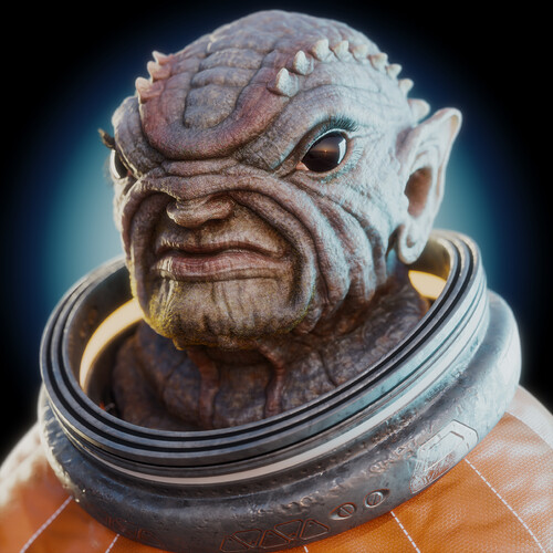 Broad Faced Alien Portrait - Finished Projects - Blender Artists Community