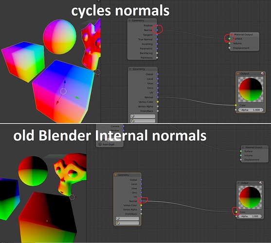 Old Blender Internal nodes to cycles - normals different - Materials ...