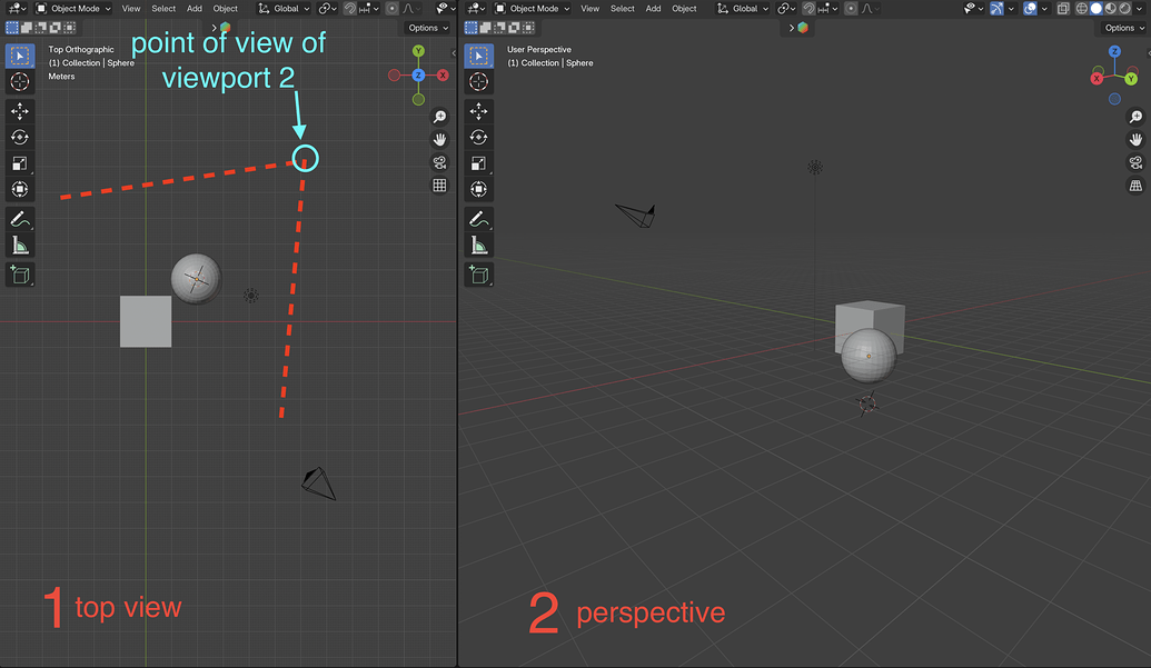 Show field of view of one Viewport in another Viewport - Basics ...