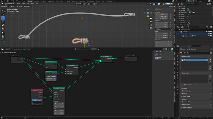 How to create a rope with geomatry nodes? - Modeling - Blender Artists ...