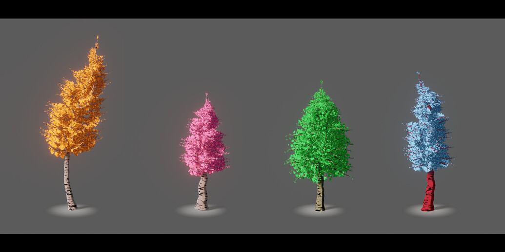 Stylized tree generator_ Asset - Finished Projects - Blender Artists ...