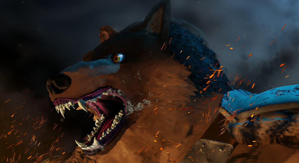 Commission: Reds Wolf - Finished Projects - Blender Artists Community