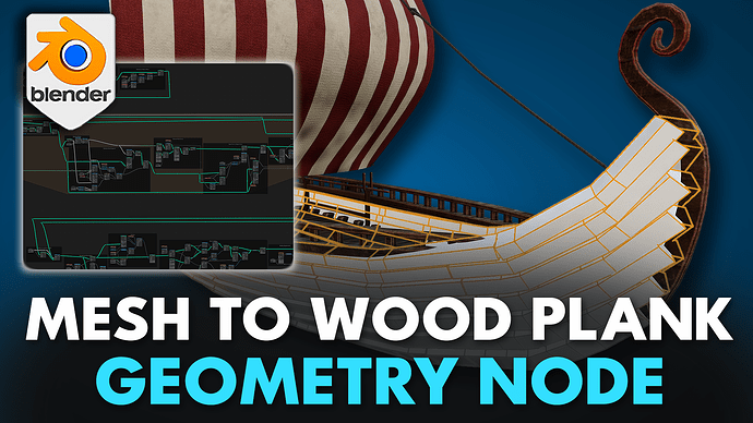Blender 4 Procedural Planks from a 2D plain with Geometry Nodes thumbnail 16.9