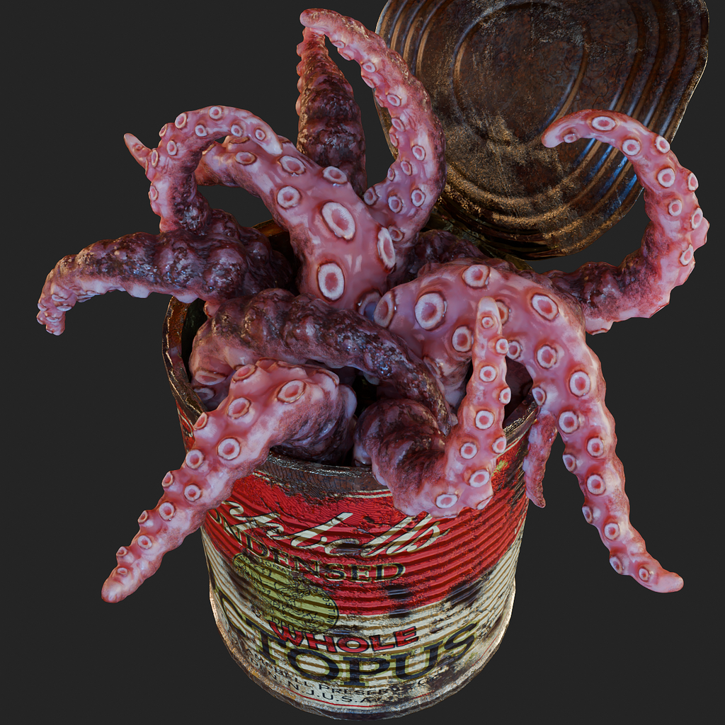 Canned Octopus Late Night Snack - Finished Projects - Blender Artists ...