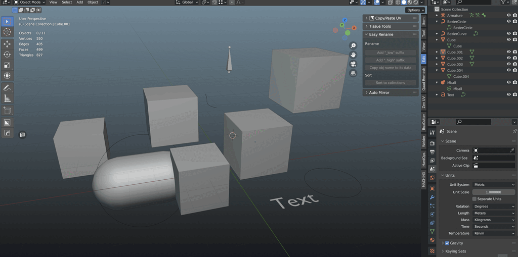 add on - Blender for Engineering: Numbering and naming objects in