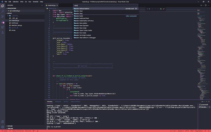 Share your addons development environment - Beginning Blender Code and ...