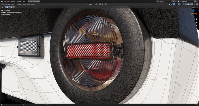 wireframe taillight details