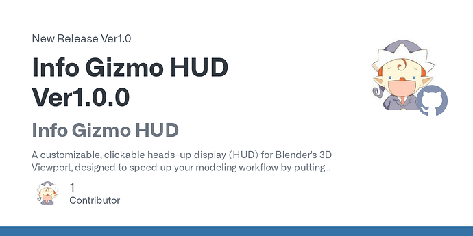 [Free Add-on] Info Gizmo HUD - Interactive Viewport Toolbar - Released ...