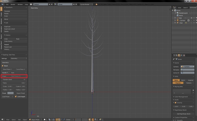 Sapling issue - Modeling - Blender Artists Community