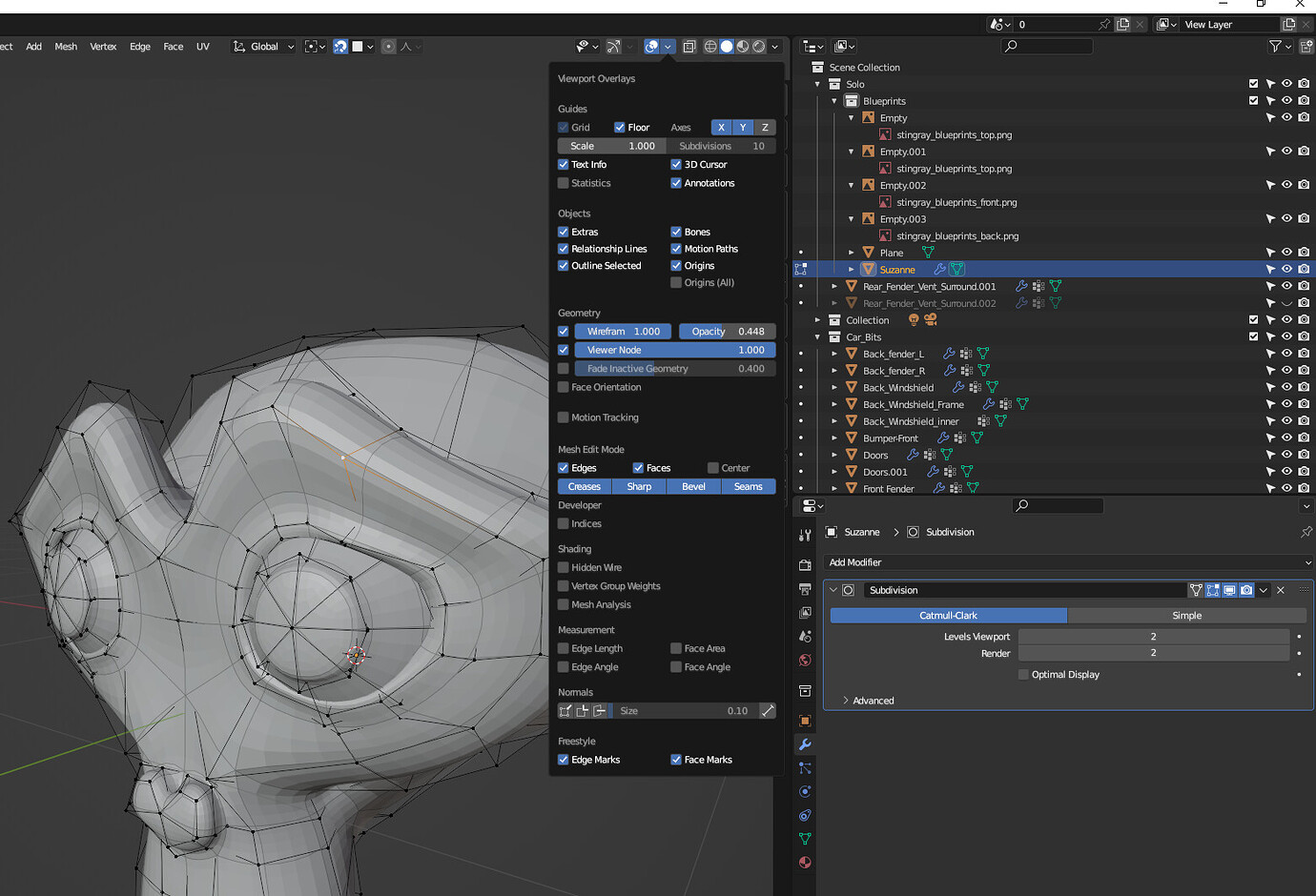 Generic Subsurface Interface Show Wireframe Subsurface result in Edit Mode - Basics & Interface ...