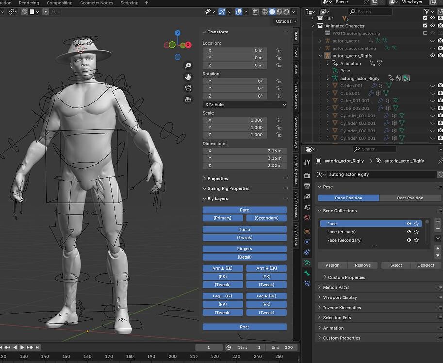 Final Rigify Rig Blender Rigify Issue - Basics & Interface - Blender Artists Community
