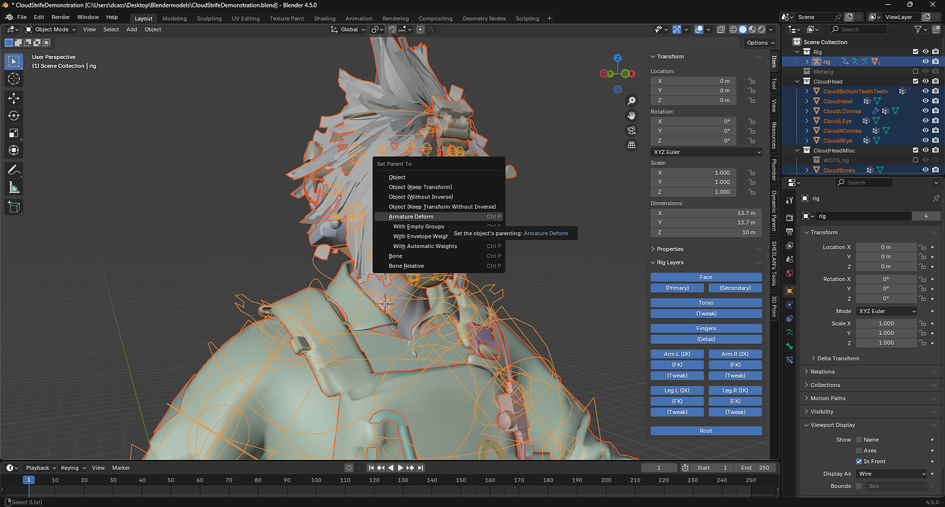 New method of how to place rigged 3d heads on rigged 3d bodies- rigify ...