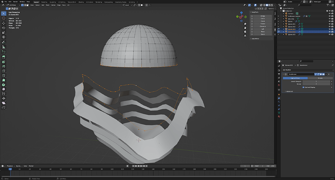 morph curve and mesh