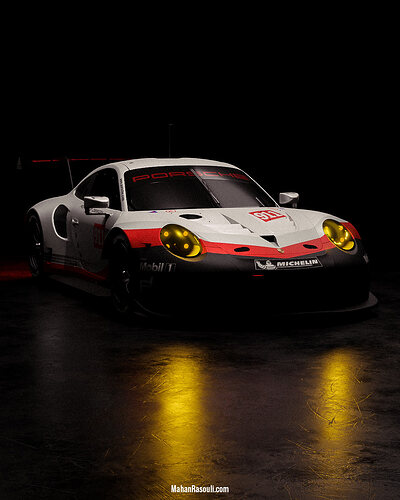 Porsche-911-RSR-Render-in-a-Dark-Scene-Using-Blender3D-and-Cycles-Render-Engine-11