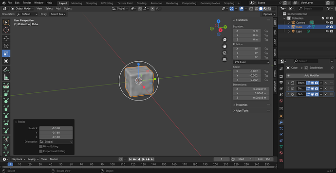 How do I get modifiers to work correctly on really small objects ...