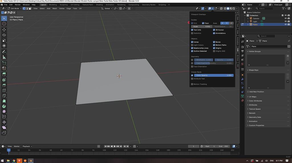 Setting up interface to show line lengths mesh overlay mode not showing ...