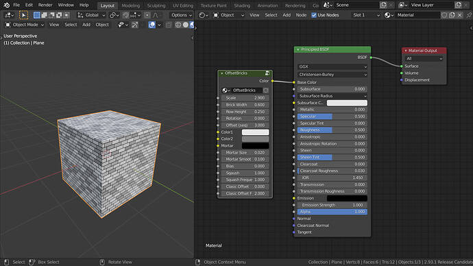 Complex Procedural Brick Texture with Controllable Offset - Materials ...