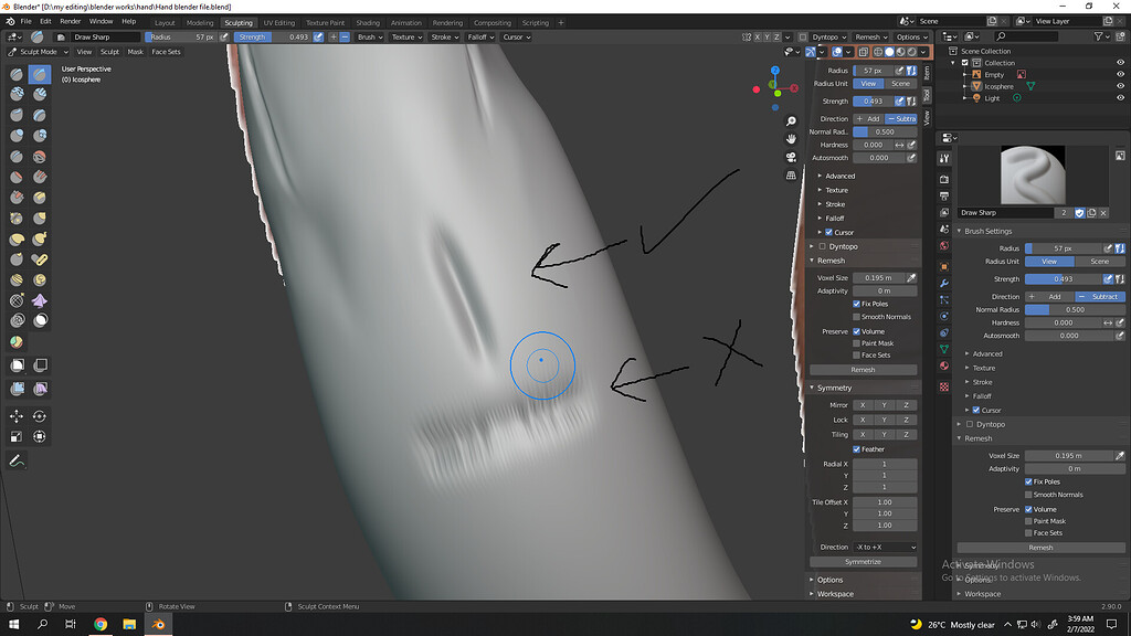 My brush in sculpting is not working properly! - Modeling - Blender ...