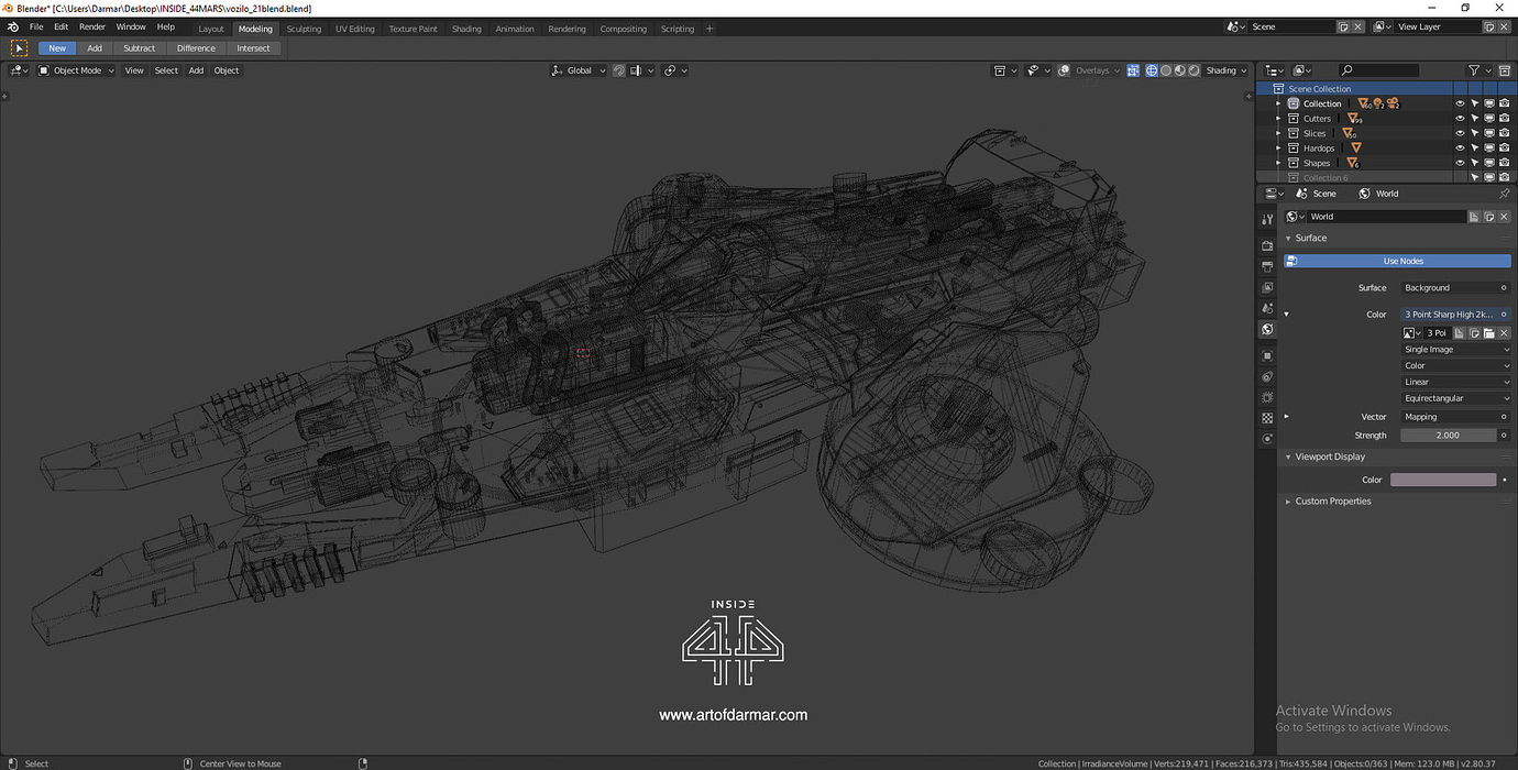 Как в blender моделировать по чертежу