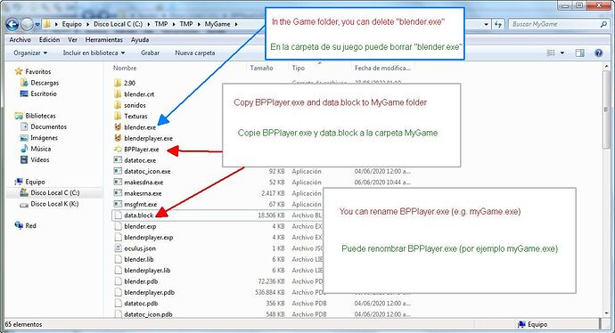 7 - Copy BPPlayer and data.block to Folder of  Blender