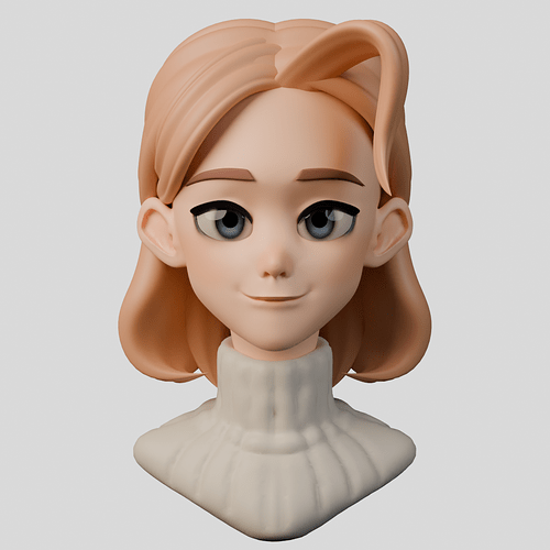 Sculpt 142 Big Eye Girl pt7