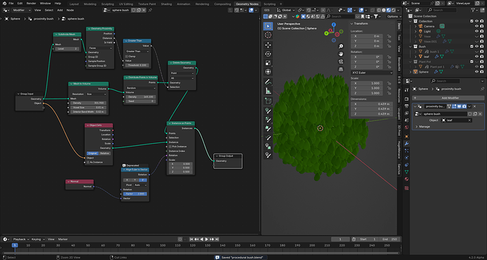 procedural bush euler vector