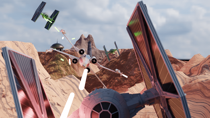 Starwars X-wing battle