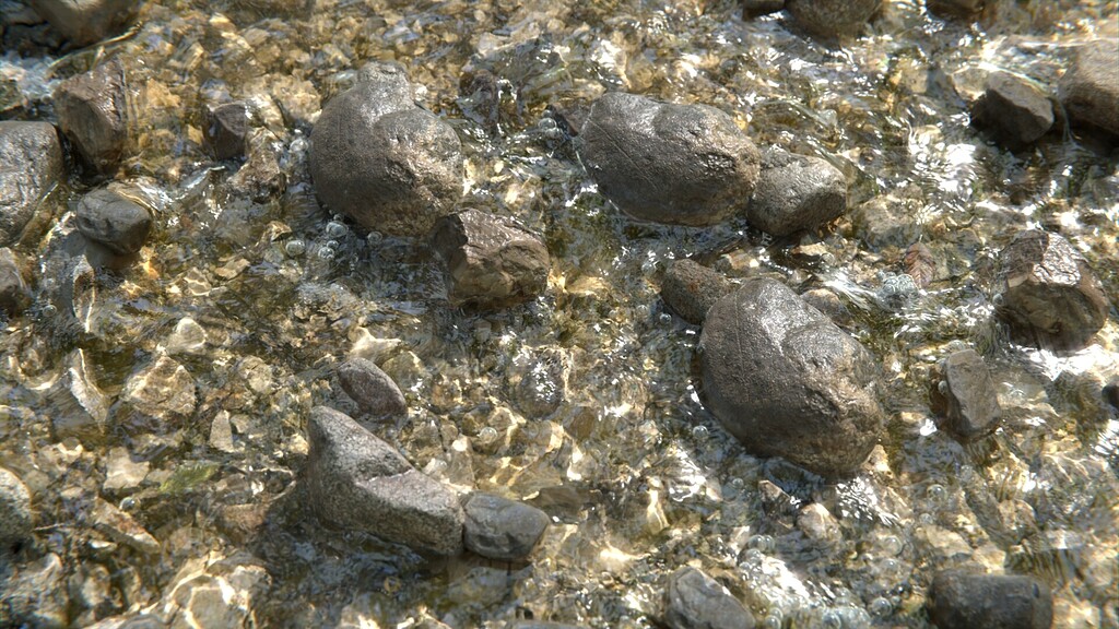 River Close Up Water Simulation