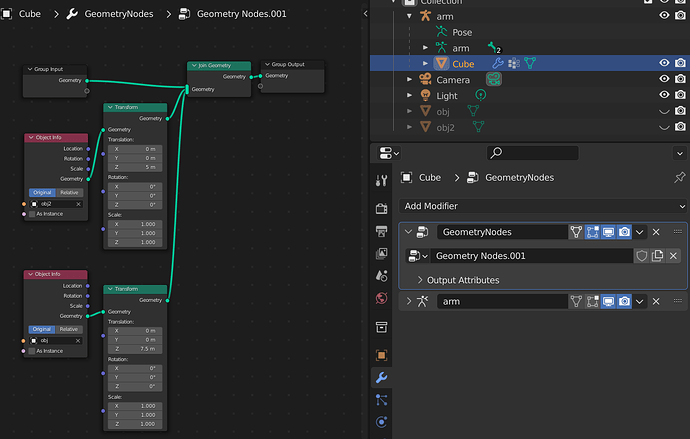 How to control objects placed by geometry nodes with armatures ...