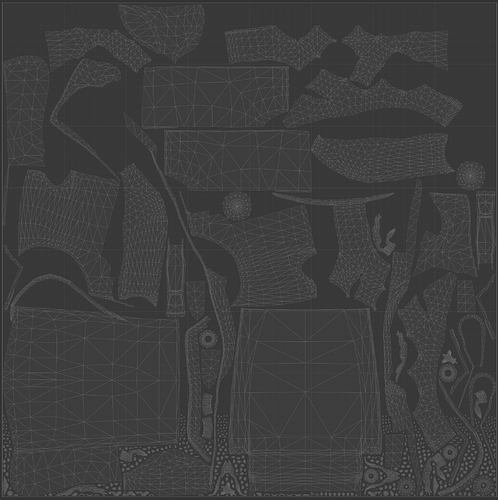 UVs of the Chair (unedited, only packed)
