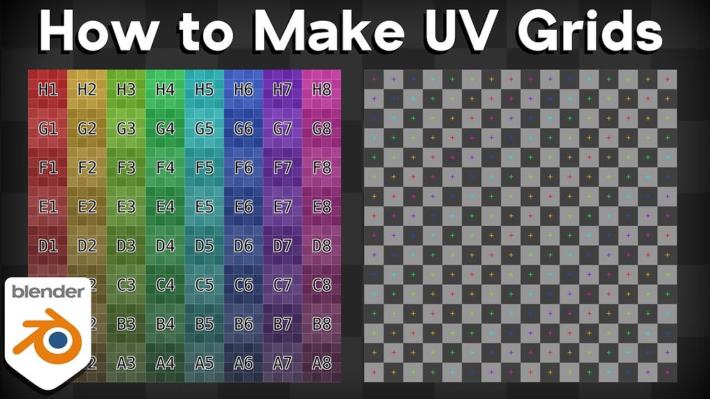 How To Make UV Grids In Blender (Tutorial) - Tutorials, Tips And Tricks ...