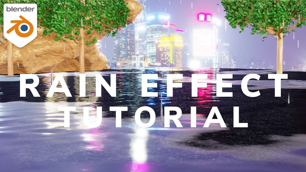 Blender Tutorial Making Rain Effect And Puddles - Tutorials, Tips And ...