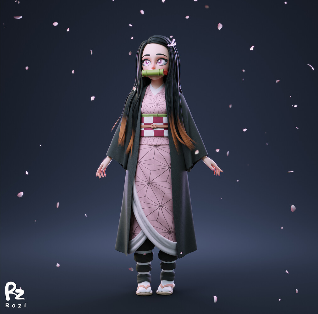 Nezuko Fan Art - Finished Projects - Blender Artists Community