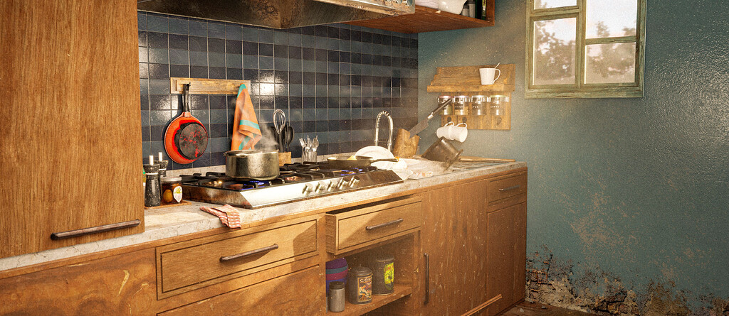 Messy Kitchen - Finished Projects - Blender Artists Community