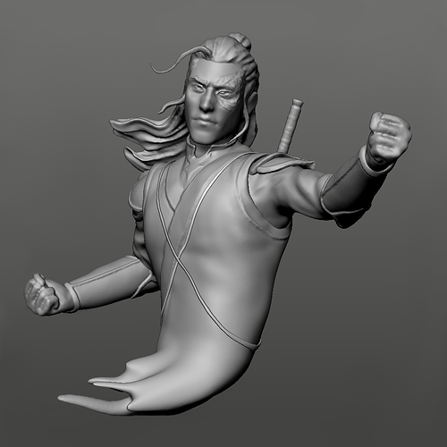A rough base sculpt