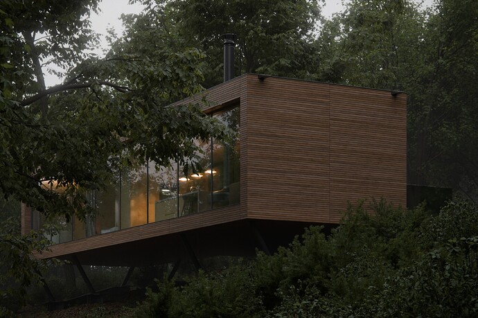 Render - Looking Glass Lodge - Exterior 02