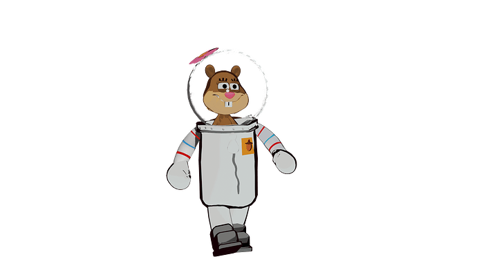 sandy spacesuit