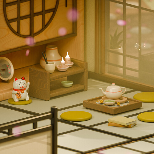 Cozy Minka House Render 6