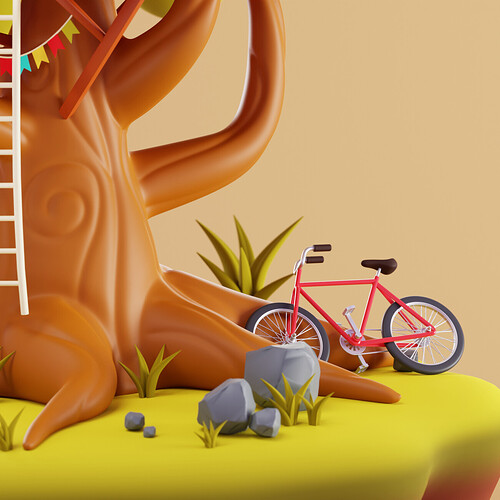 Stylized Tree House - Finished Projects - Blender Artists Community