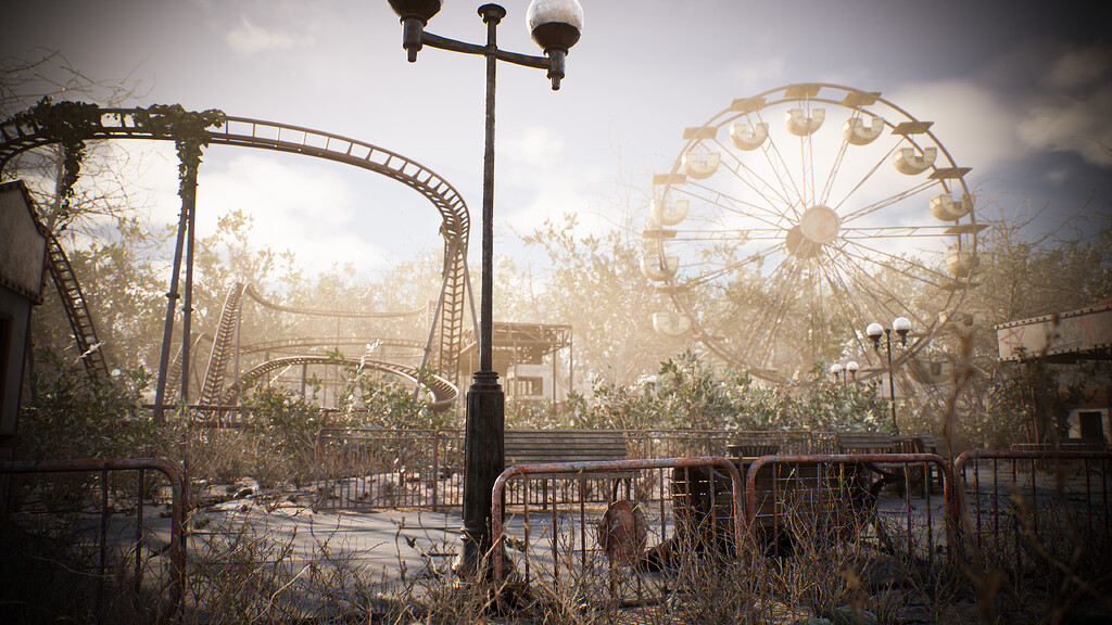 Post-Apocalyptic Theme Park Environment