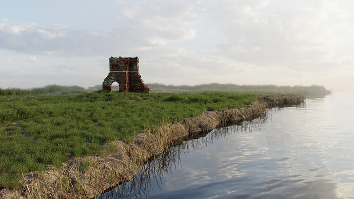 a grass landscape
