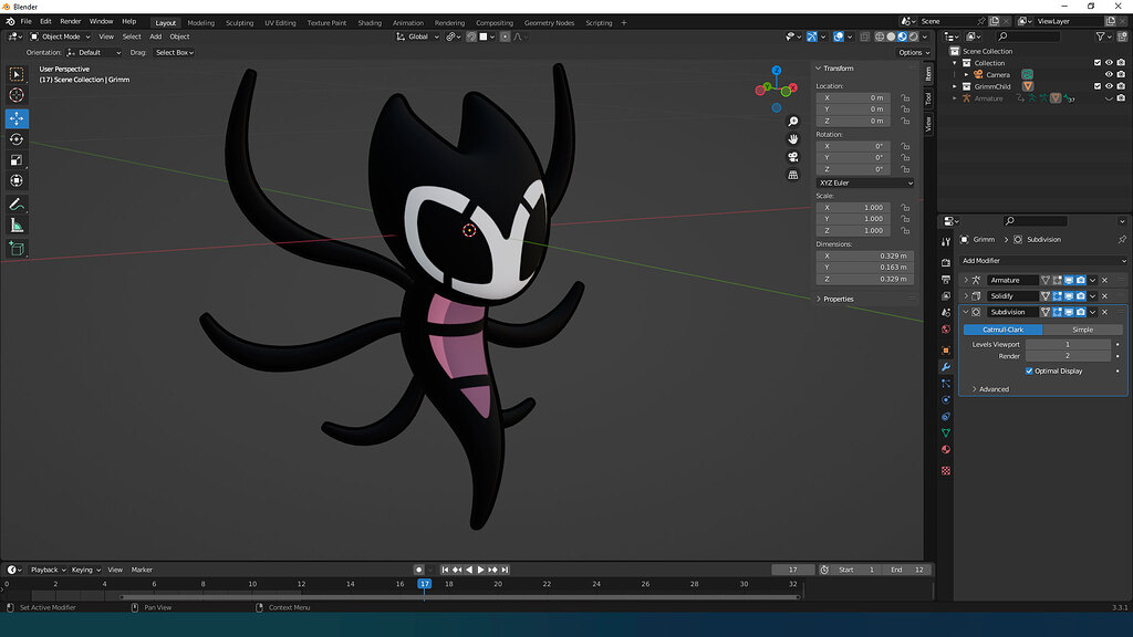 Hollow Knight Grimmchild Animation - Animations - Blender Artists Community