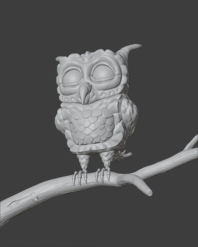 Stylized Owl_Viewport